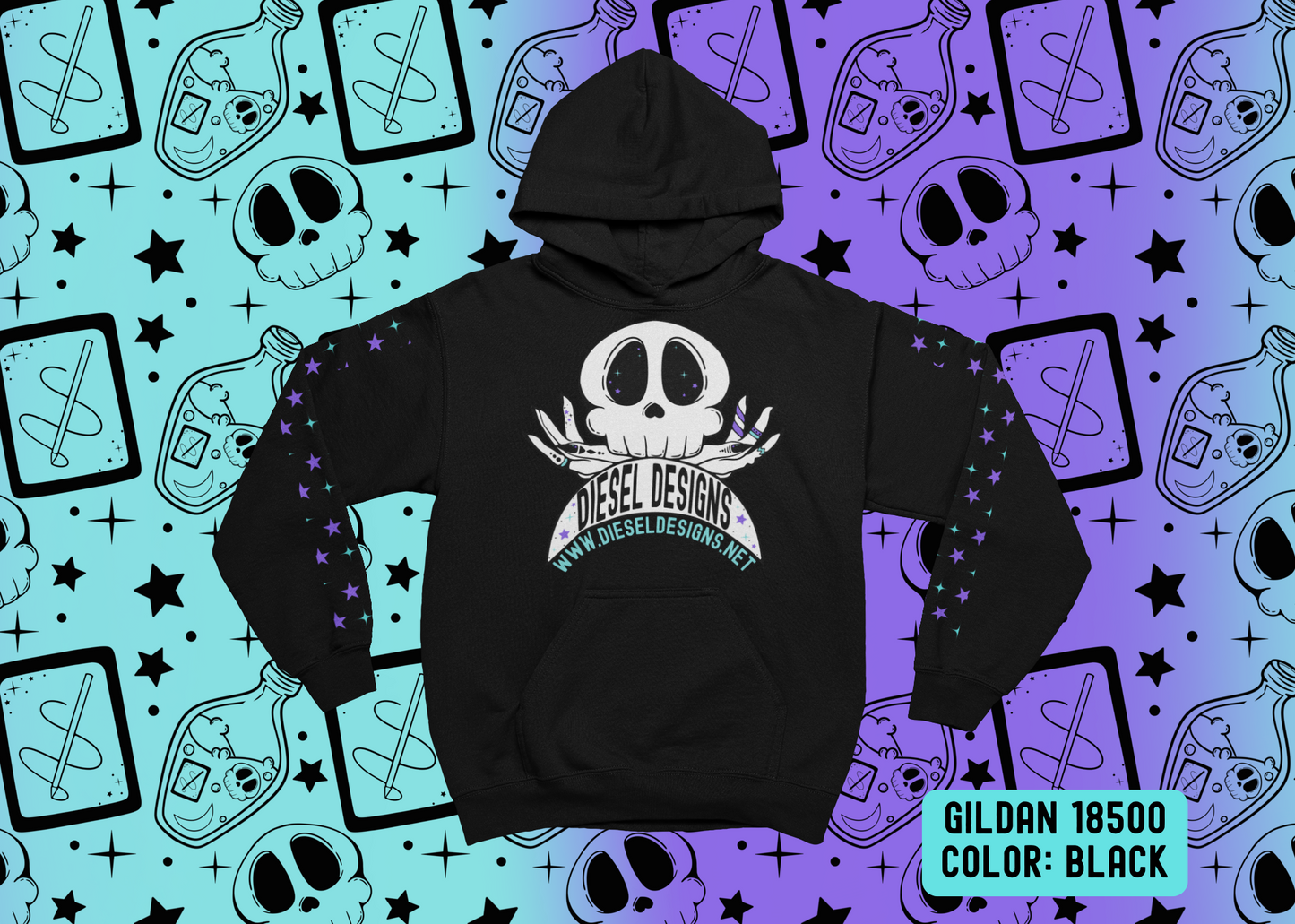 Diesel Designs × Gildan 18500 Hoodie
