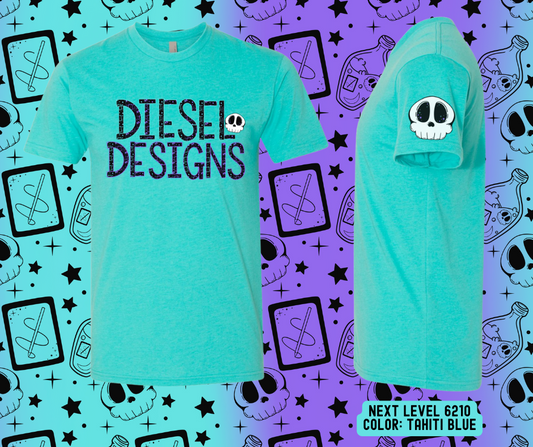 Diesel Designs Text Logo w/ Skull Sleeve
