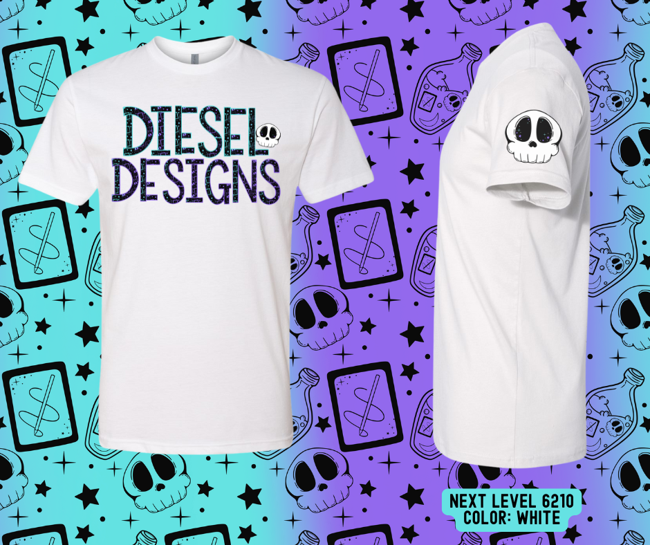 Diesel Designs Text Logo w/ Skull Sleeve