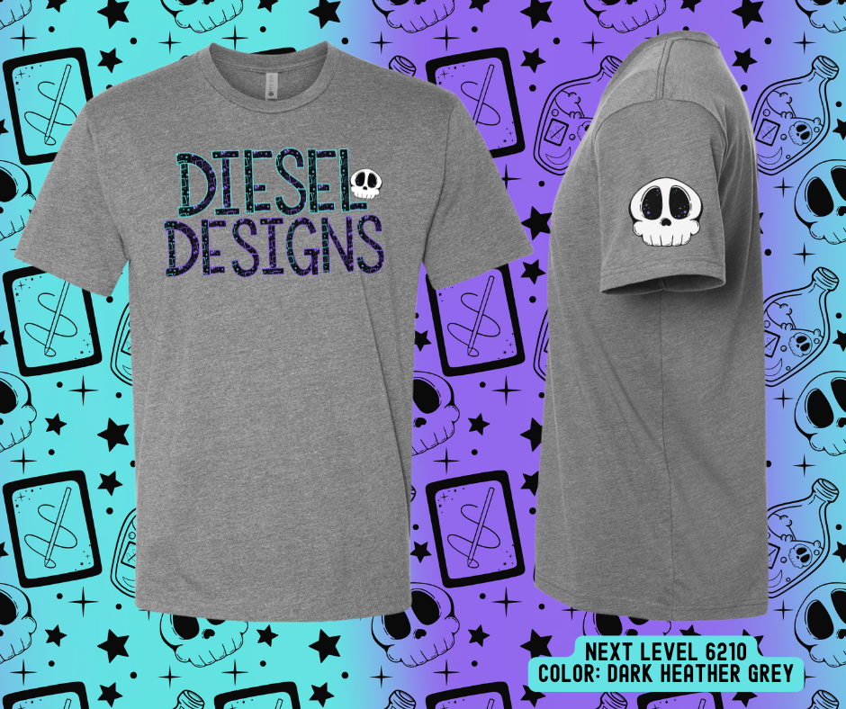 Diesel Designs Text Logo w/ Skull Sleeve