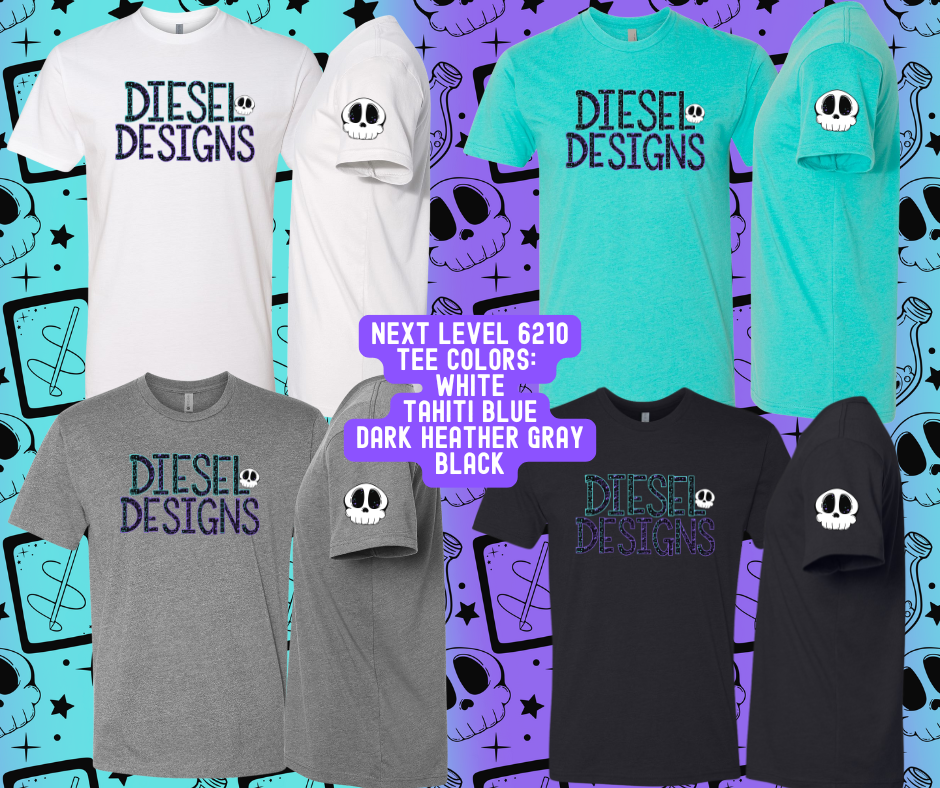 Diesel Designs Text Logo w/ Skull Sleeve