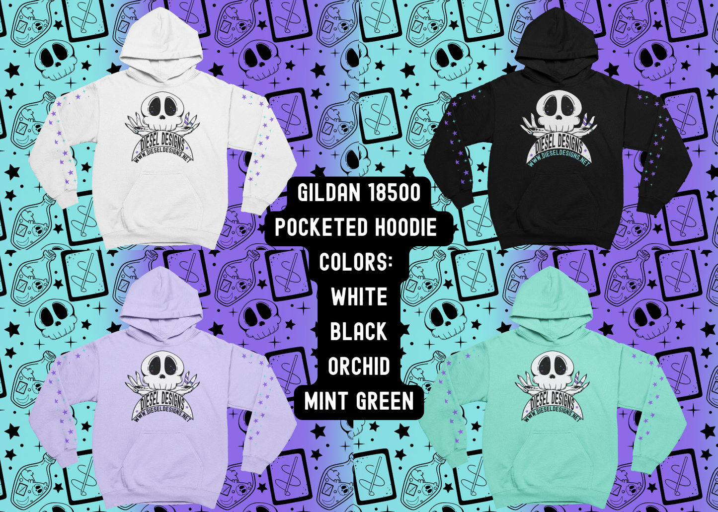 Diesel Designs × Gildan 18500 Hoodie