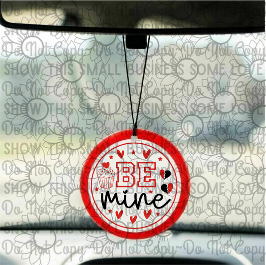 3" Round Car Freshie | Valentine's Day Be Mine | Long-Lasting Auto Air Freshener Diffuser