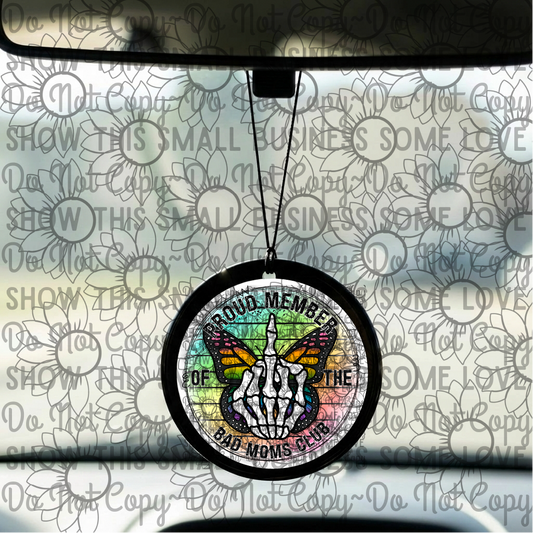 3" Round Car Freshie | Proud Member Bad Moms Club | Long-Lasting Auto Air Freshener Diffuser