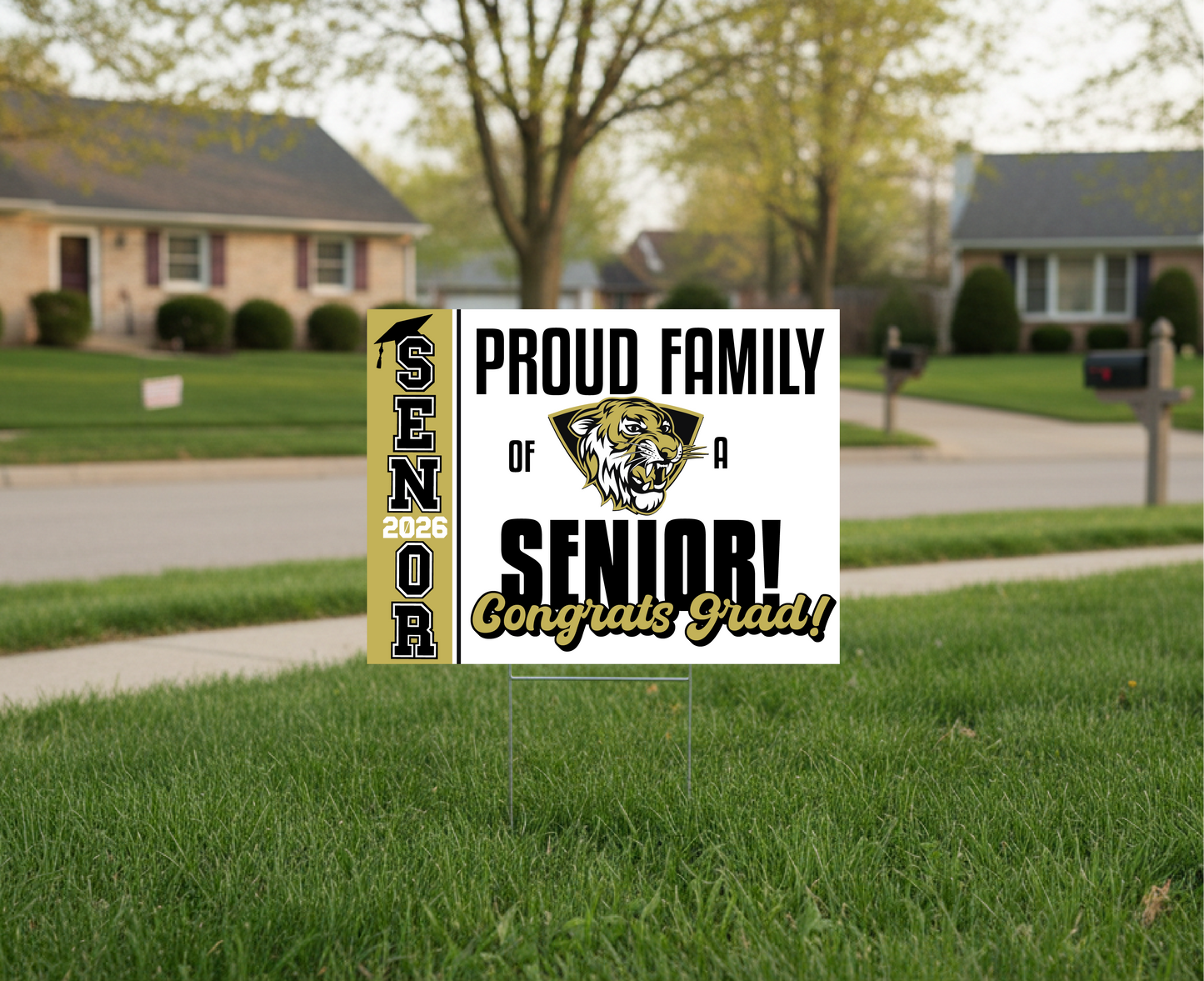 Proud Family of a Grad Yard Sign