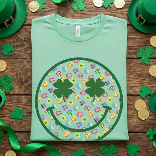 Lucky Smiley Clover Tee
