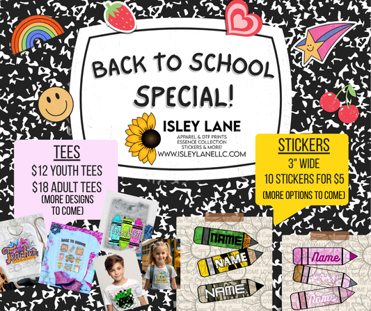 Back to School Pencil Shape Stickers
